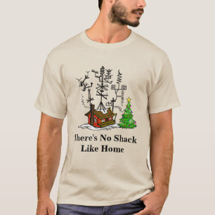 T-shirt de Noël pour radioamateur There's No Shack