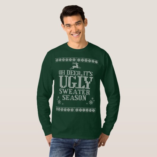 T-Shirt de Noël Pull Ugly (Devant entier)