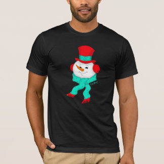 T-Shirt de Noël Snowman Tunes Dark