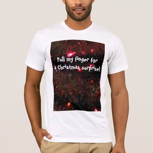 T-shirt de Noël "Tirez mon doigt" (Devant)