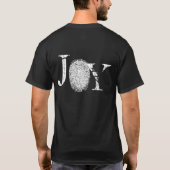 T-shirt de noir de joie d'empreinte digitale (Dos)