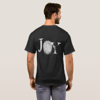 T-shirt de noir de joie d'empreinte digitale