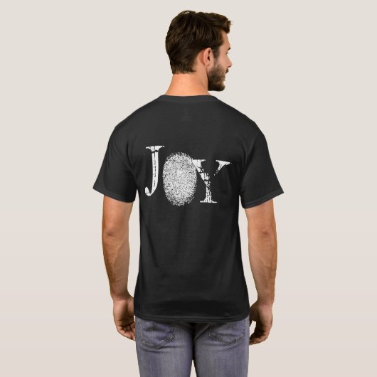 T-shirt de noir de joie d'empreinte digitale (Dos entier)