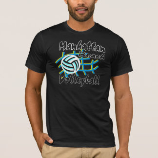 T-shirt de noir de volleyball de Manhattan Beach