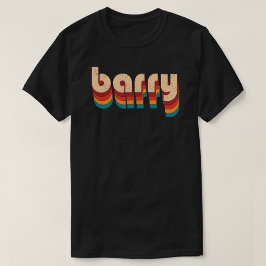 T-shirt de nom de barry rétro (Design devant)