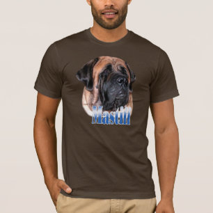 T-shirt de nom de mastiff d'abricot