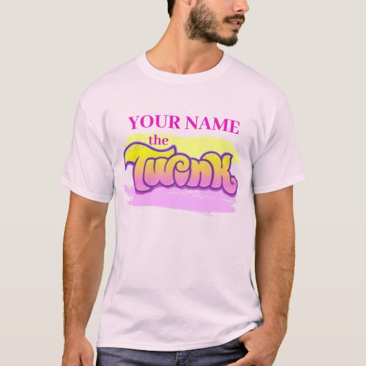 T-shirt de nom personnalisé Twink (Devant)