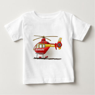 T-shirt de nourrisson d'ambulance d'hélicoptère