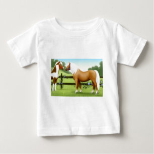 T-shirt de nourrisson d'amis de cheval