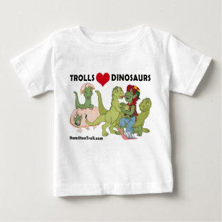 T-shirt de nourrisson de dinosaures d'amour de