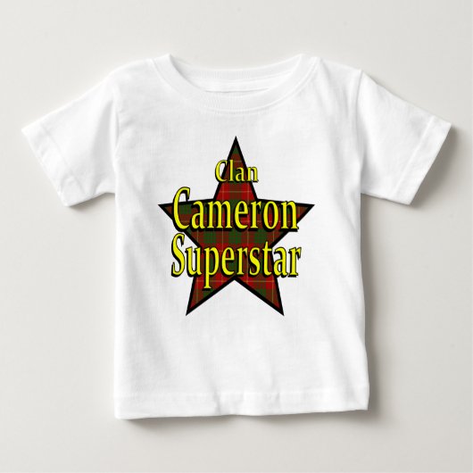 T-shirt de nourrisson de superstar de Cameron de (Devant)