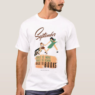 T-shirt De nouveau au travail d'école WPA 1940
