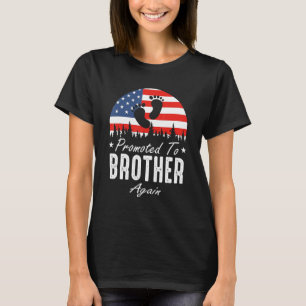 T-shirt De nouveau promu frère 2024 Drapeau américain Fête