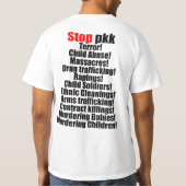 T-shirt De pair contre le terrorisme de pkk (Dos)