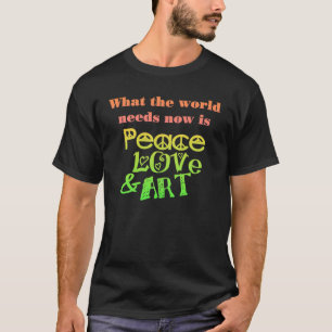 T-shirt de paix, d'amour et d'art