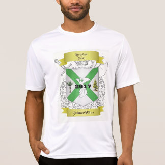 T-shirt de Palmer/d'hommes blancs de la Réunion de