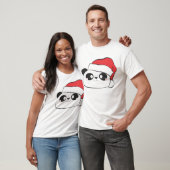 T-shirt de panda de Père Noël (Unisexe)