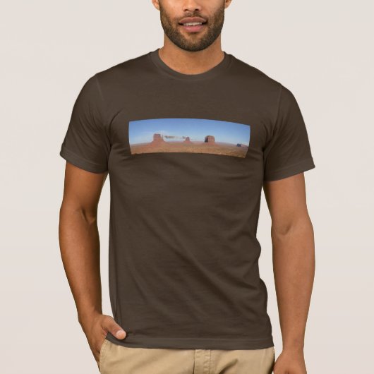 T-shirt de panorama de vallée de monument (Devant)