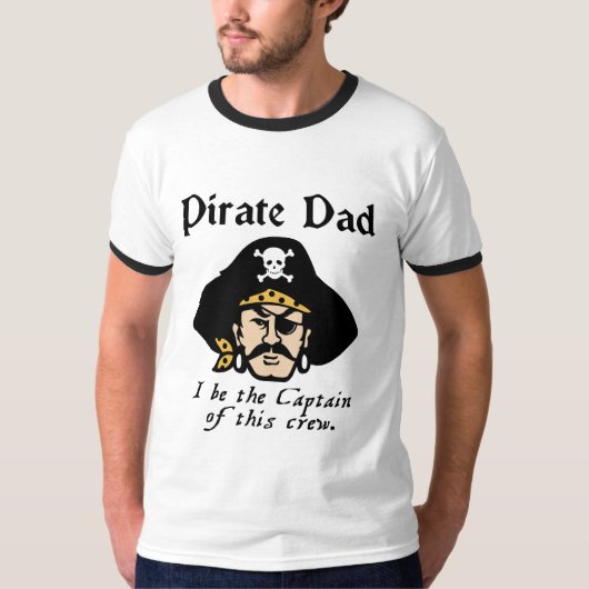 T-shirt de papa de pirate (Devant)