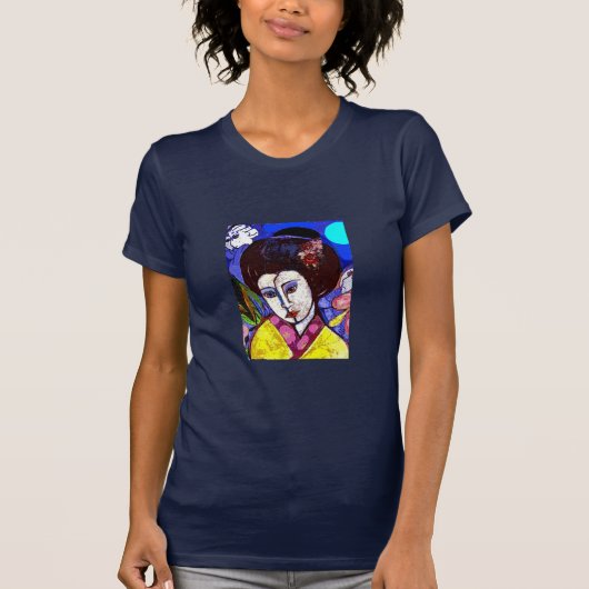 T-shirt de papier de dames de geisha (Devant)