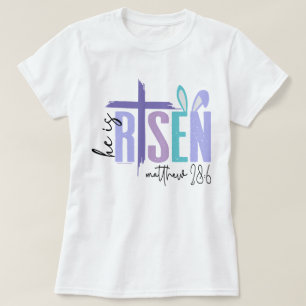 T-Shirt de Pâques Foi Chrétienne - Il est ressusci