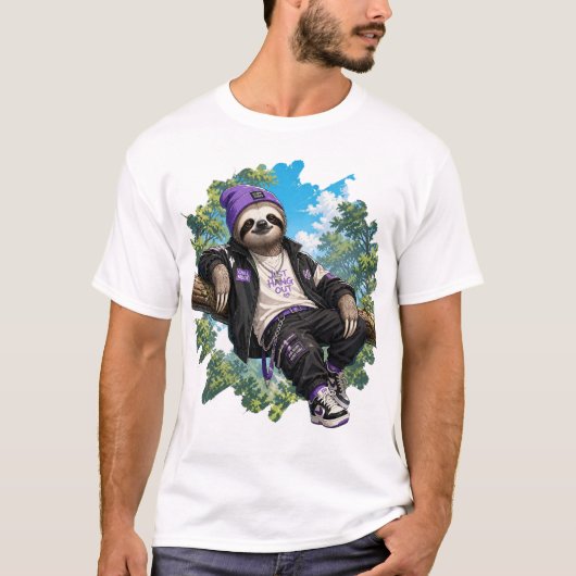 T-Shirt de paresseux décontracté (Devant)