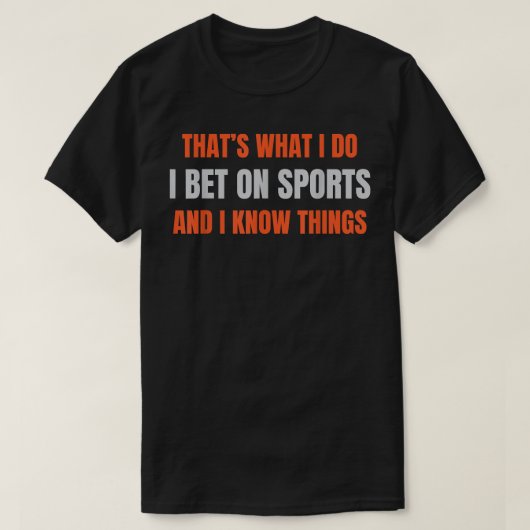 T-shirt de pari sportif amusant (Design devant)