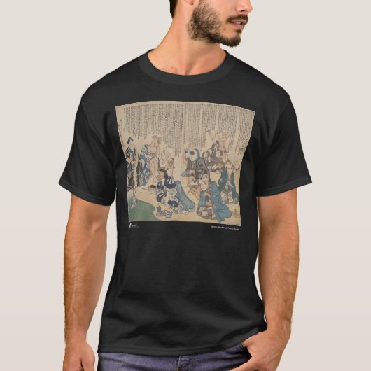 T-shirt de parties du corps, noir (Devant)