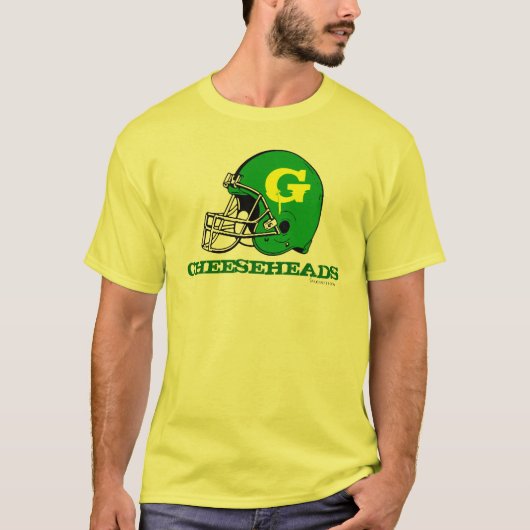 T-shirt de passionés du football de NFL de Green (Devant)