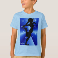 T-shirt de patinage artistique de glace de filles