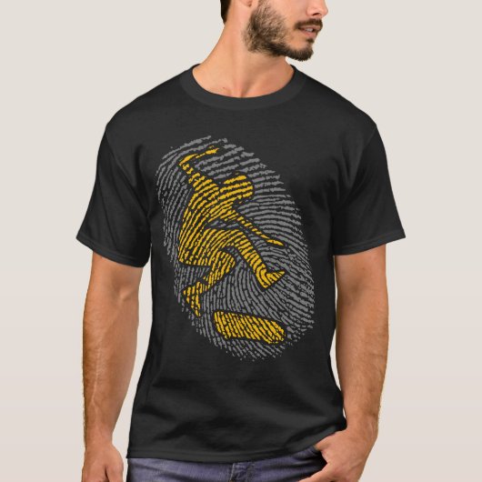 T-shirt de patineur d'empreinte digitale (Devant)