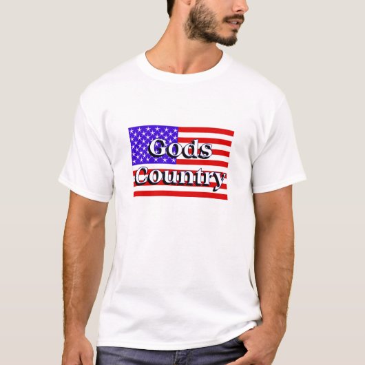 T-shirt de pays de dieux (Devant)
