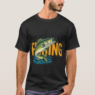 T-Shirt de pêche au bass qui saute
