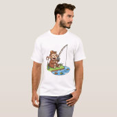 T-shirt de pêche au singe pour hommes et femmes | (Devant entier)