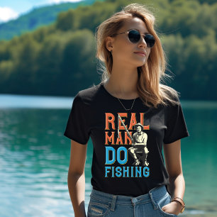 T-shirt de pêche de l'homme réel