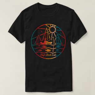 T-shirt de pêche Retro High Rock Lake