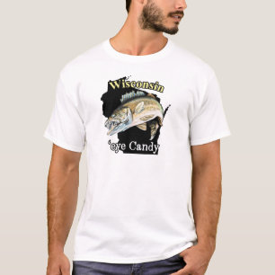 T-shirt de pêche Wisconsin 'Eye Candy Funny Walle