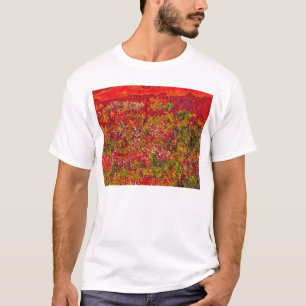 T-shirt de peinture de champ de fleurs sauvages