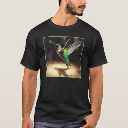 T-shirt de peinture de colibri (Devant)