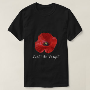 T-shirt De peur que nous oubliions le pavot rouge de