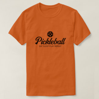 T-shirt de pickleball orange pour joueur masculin