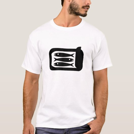 T-shirt de pictogramme de sardines (Devant)