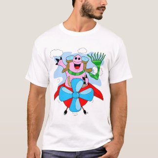 T-shirt de pilote de porc de vol