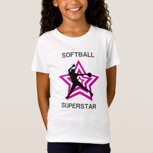 T-Shirt de Pitcher Superstar de softball (Devant)