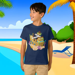 T-shirt de plage d'amusement de naufrage de
