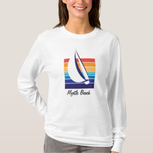 T-shirt de plage de Square_Myrtle de couleur de