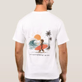 T-shirt de plage drôle de surf (Dos)