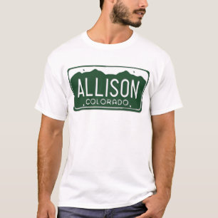 T-shirt de plaque minéralogique d'ALLISON le