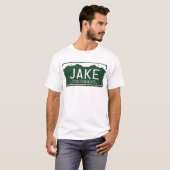 T-shirt de plaque minéralogique de JAKE le (Devant entier)