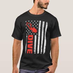 T-shirt de plongée en scaphandre de drapeau des Ét
